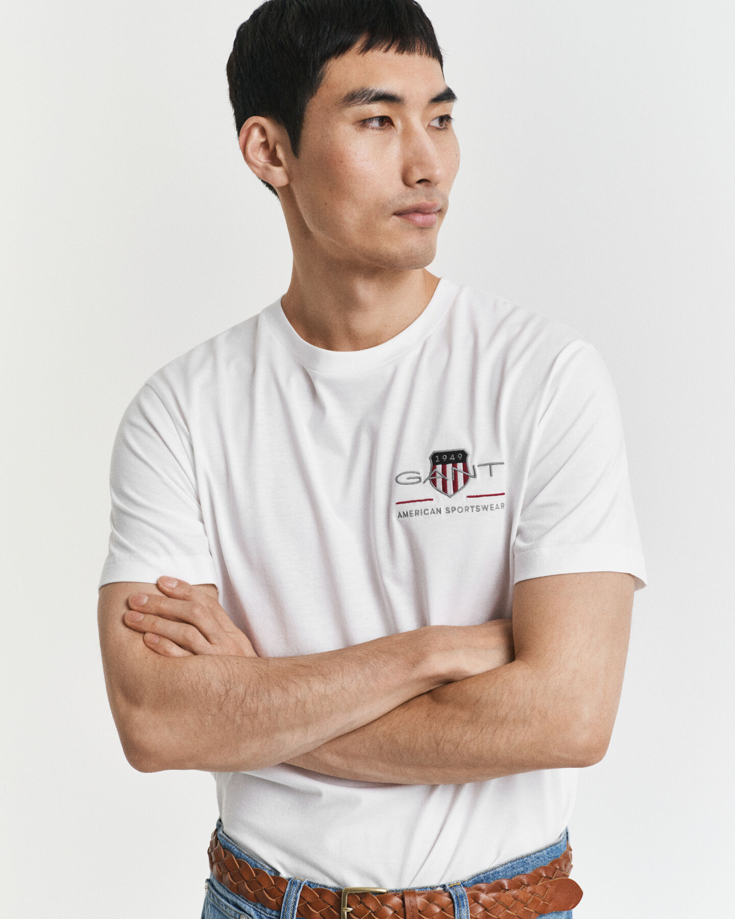 Geborduurd Archive Shield T-shirt