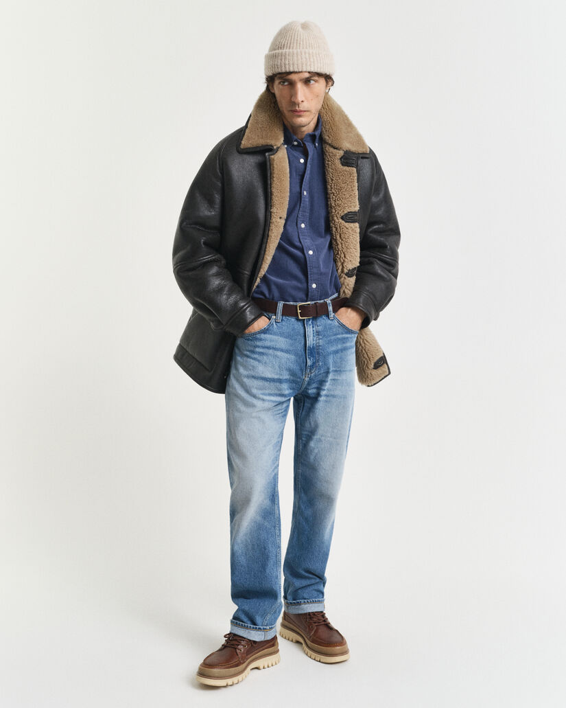 Regular Fit overhemd van katoencorduroy