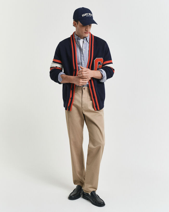 Regular Fit chino van keperstof