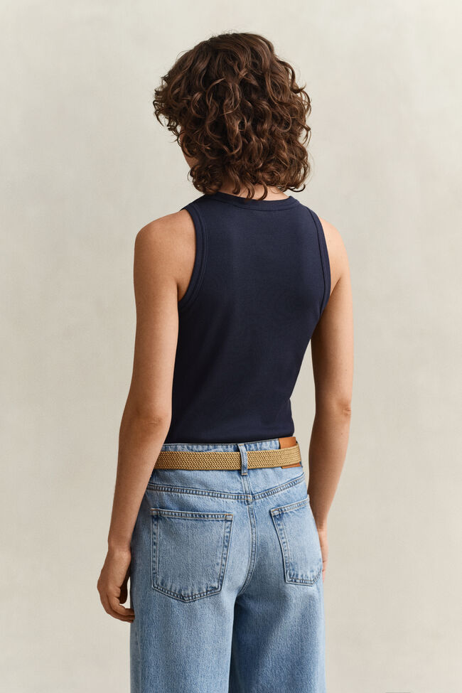 Geribde tanktop