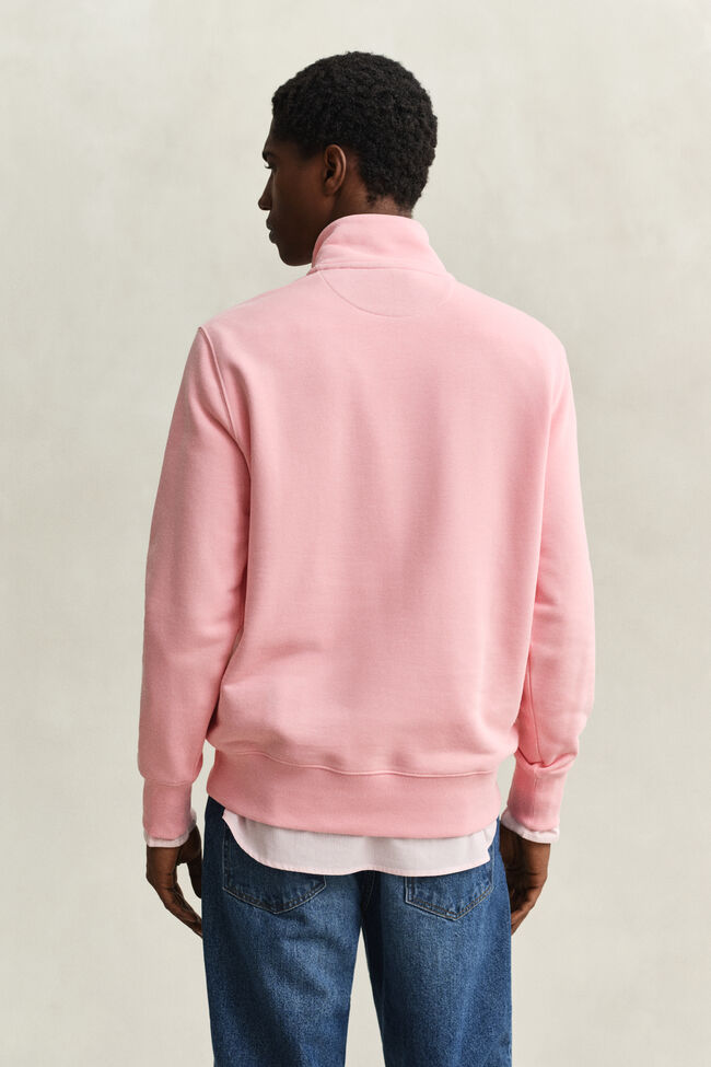 Shield sweatshirt met korte rits