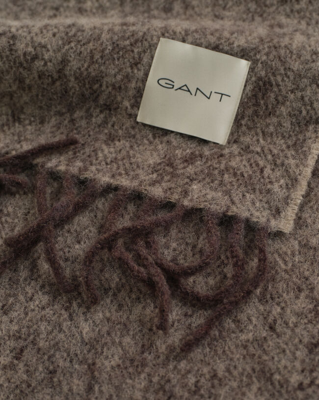 Sjaal met visgraatmotief van mohair en alpaca