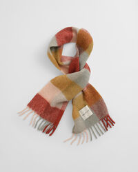 Geruite sjaal van alpacawolmix