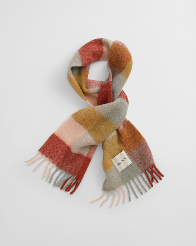 Geruite sjaal van alpacawolmix