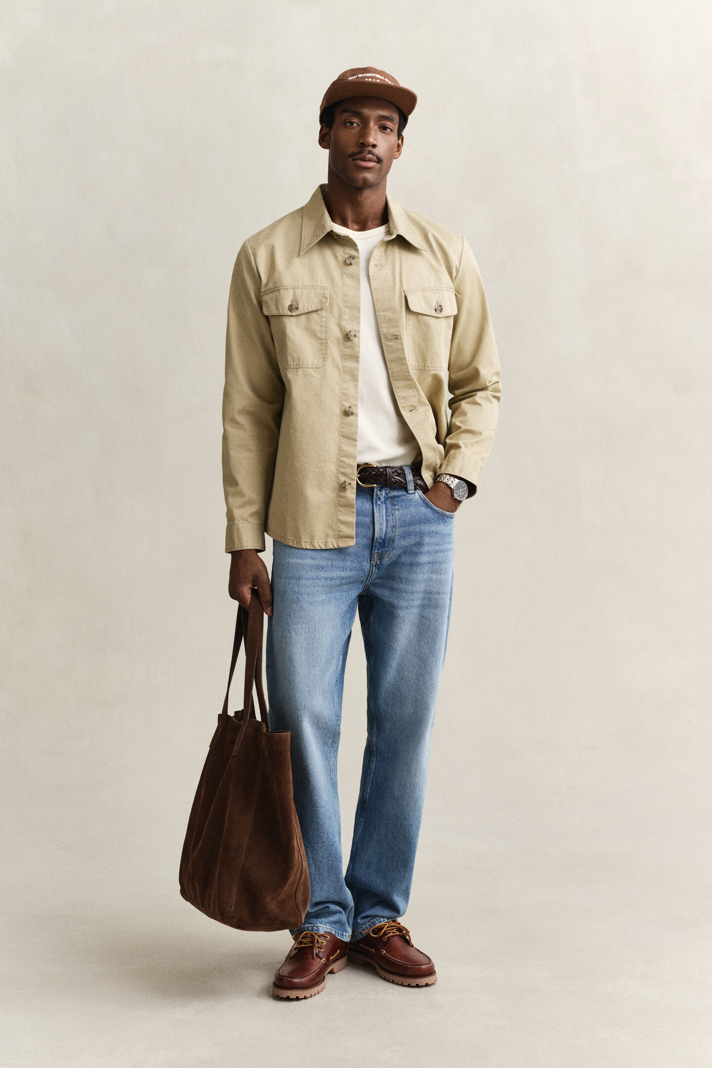 Overshirt van keperkatoen