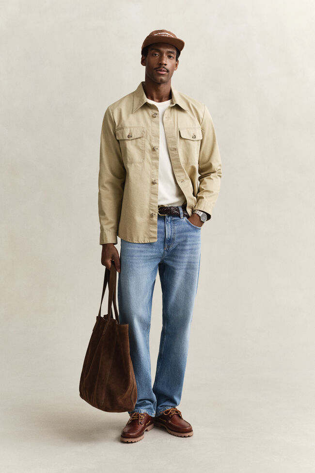 Overshirt van keperkatoen
