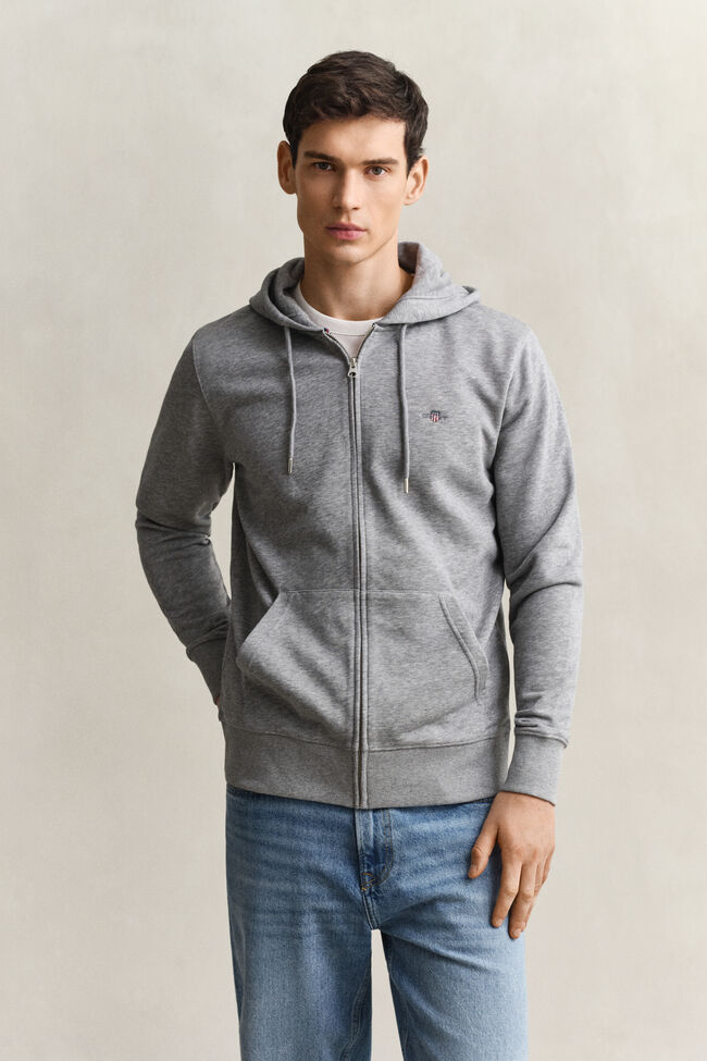 Shield hoodie met ritssluiting