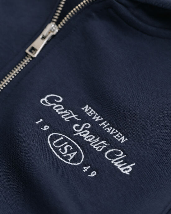 Teen Girls Sports Club Graphic hoodie met korte rits