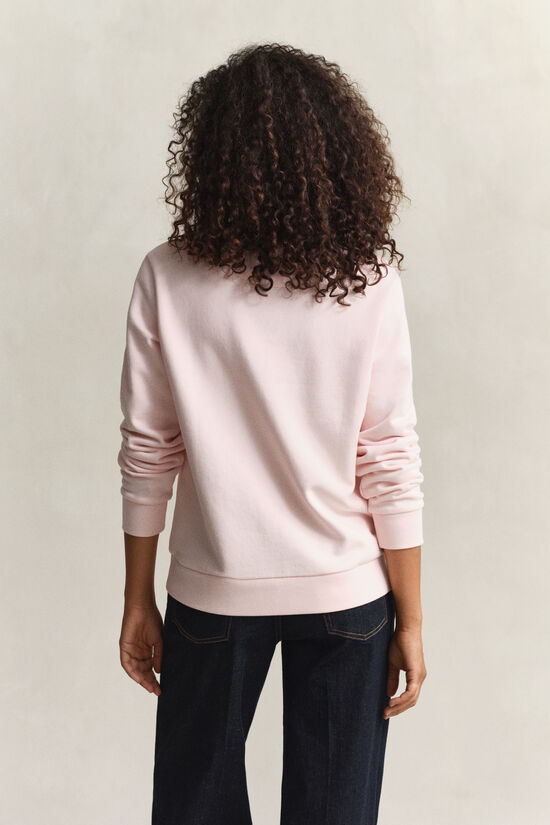 Ton sur ton grafisch sweatshirt met ronde hals