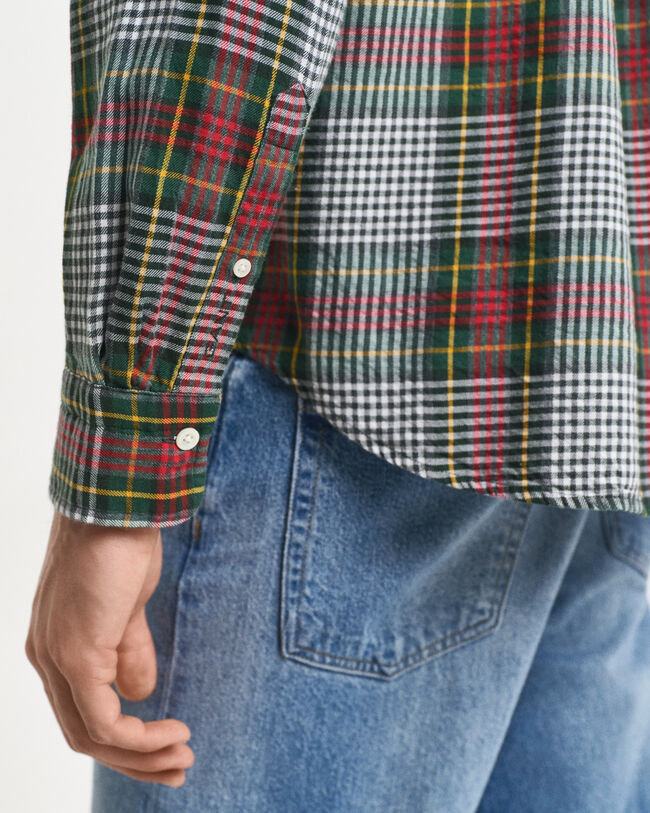 Relaxed Fit geruit overhemd van lichte keperstof