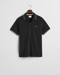 Piqu&eacute; poloshirt met randdetails