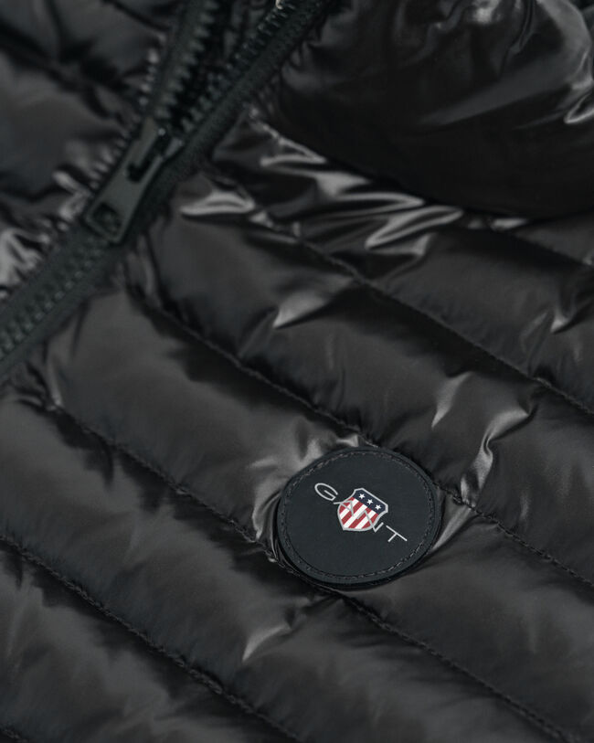 Teens glanzende lichtgewicht bodywarmer met wattering