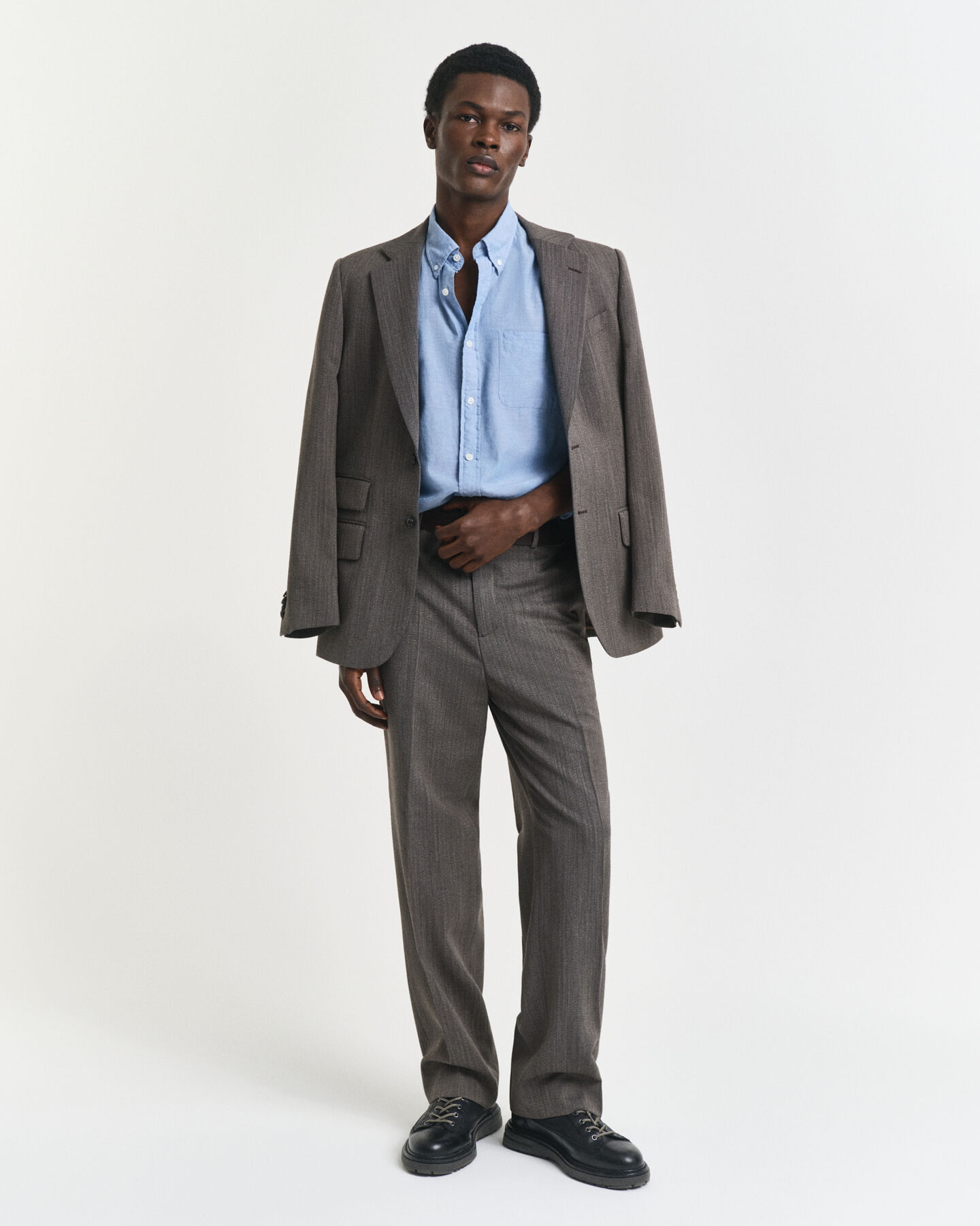 Relaxed Fit indigo chambray overhemd
