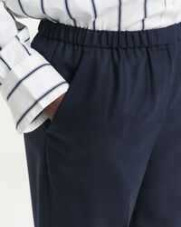 Broek met elastische taille van wolmix