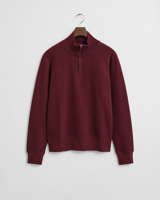 Sacker Rib sweatshirt met korte rits
