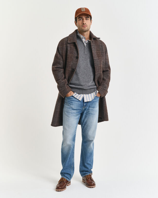 Kasjmier trui met korte rits