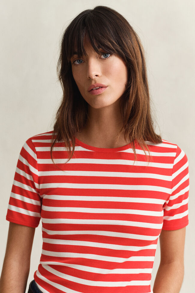Geribd T-shirt met strepen