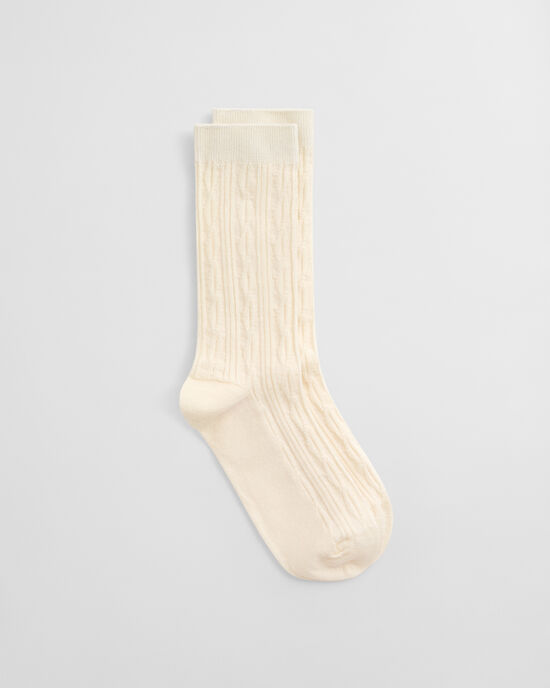 Kabelgebreide sokken