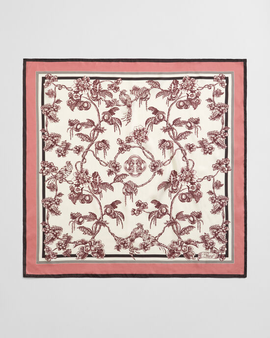 Zijden sjaal met boomprint