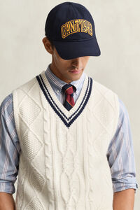 Gebreide bodywarmer met kabels