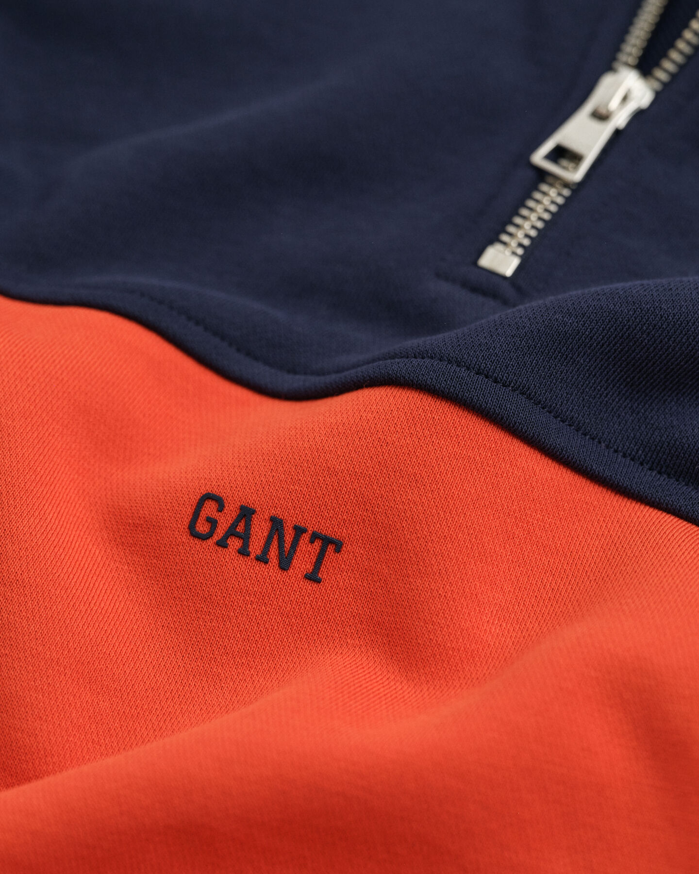 Teens sweatshirt met kleurblokken en korte rits