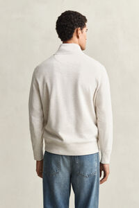Sacker Rib sweatshirt met korte rits