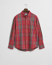 Oversized overhemd van gewassen keperstof met ruit