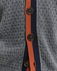 Katoenen Contrast vest met textuur