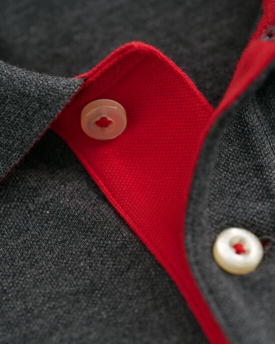 Piqu&eacute; Rugger met contrasterend detail