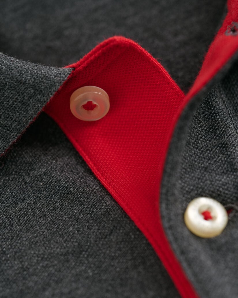 Piqu&eacute; Rugger met contrasterend detail