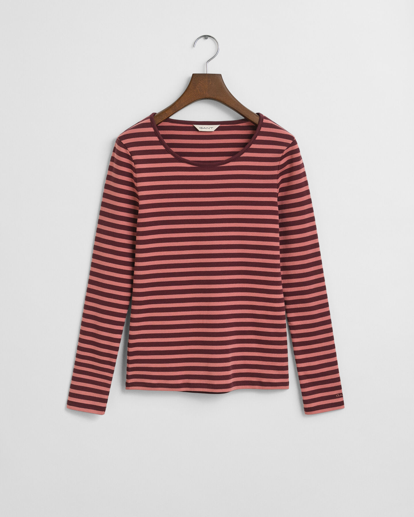 Gestreept ribshirt met lange mouwen