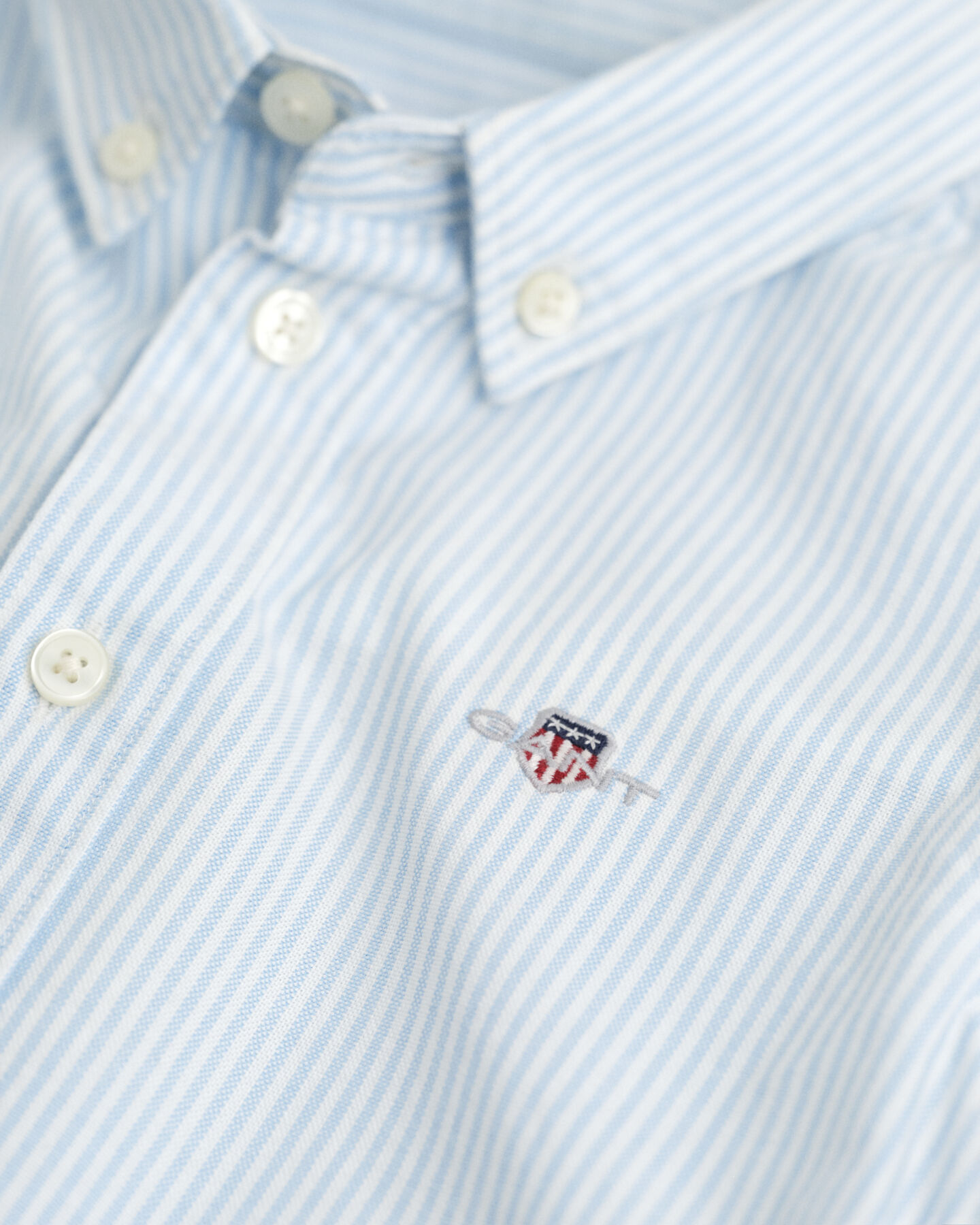 Kids Shield gestreept Oxford-overhemd