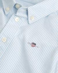 Kids Shield gestreept Oxford-overhemd