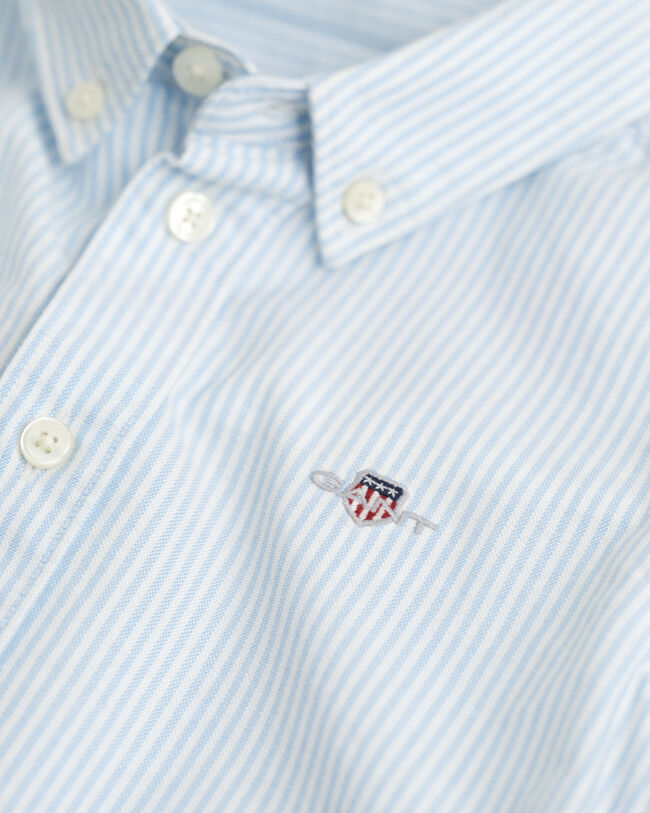 Kids Shield gestreept Oxford-overhemd