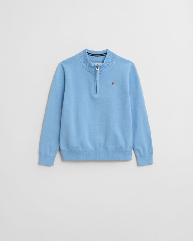 Kids Shield katoenen sweater met korte rits