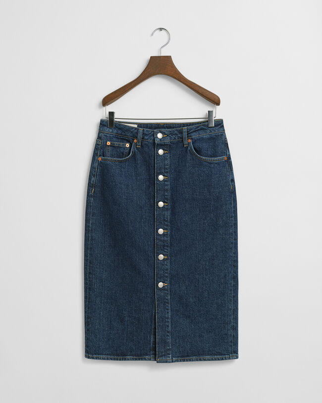 Denim minirok met knopen