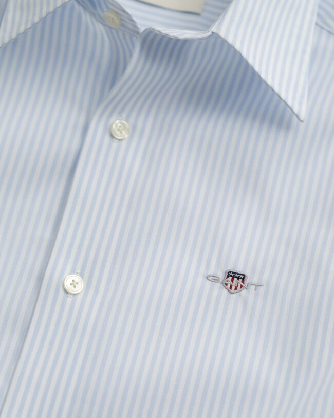 Slim Fit overhemd van stretchpoplin met strepen