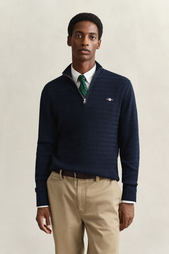 Gebreide trui met minikabels en korte rits