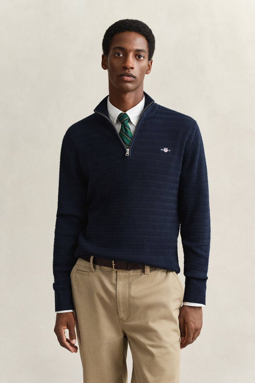 Gebreide trui met minikabels en korte rits