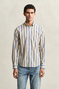 Regular Fit poplin overhemd met strepen
