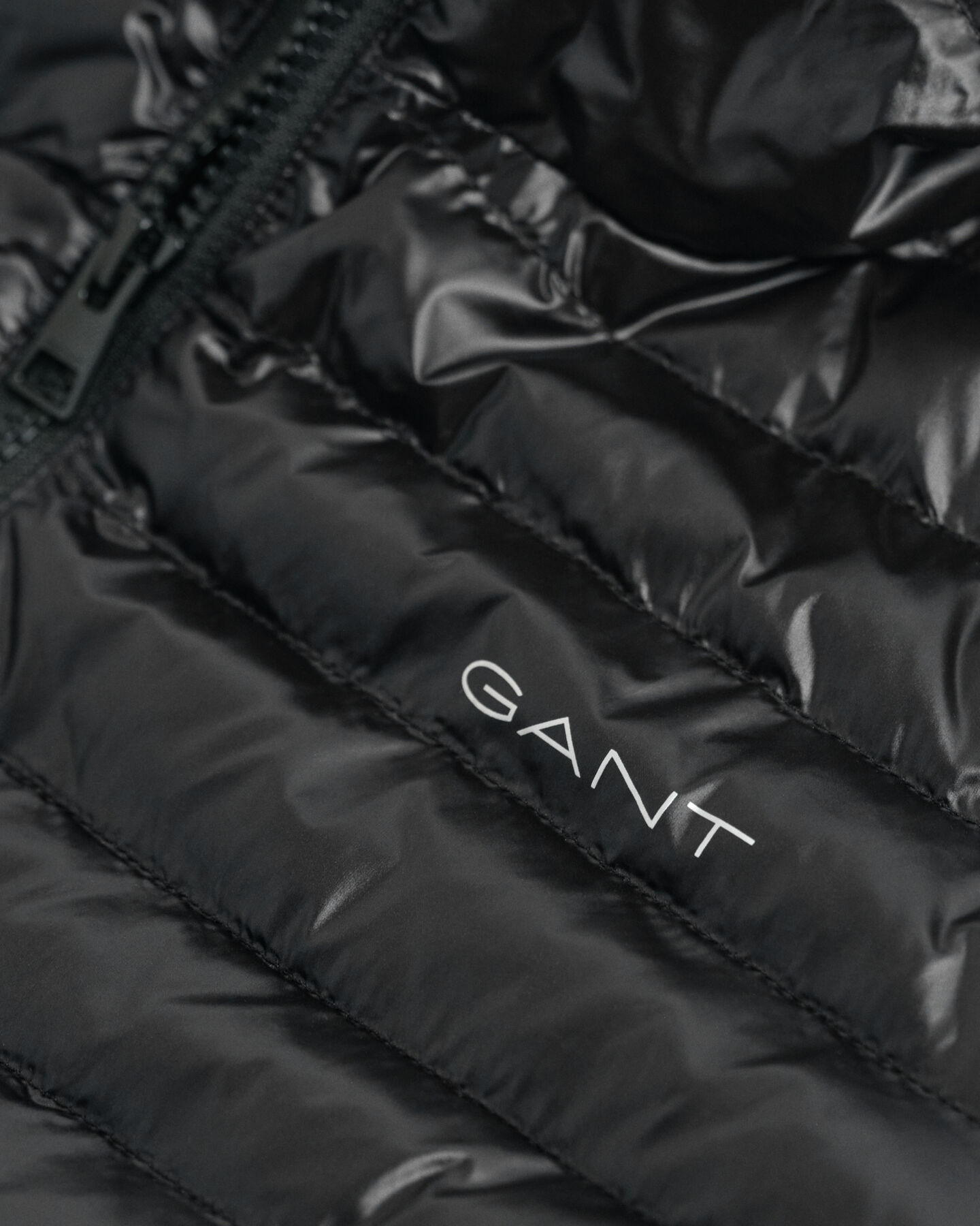 Teens glanzend lichtgewicht jack met wattering