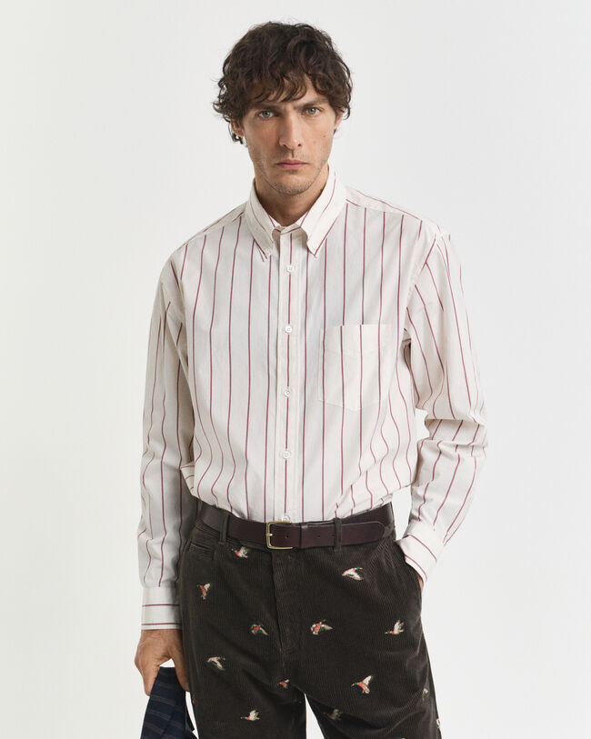 Relaxed Fit Striped Heritage Poplin overhemd