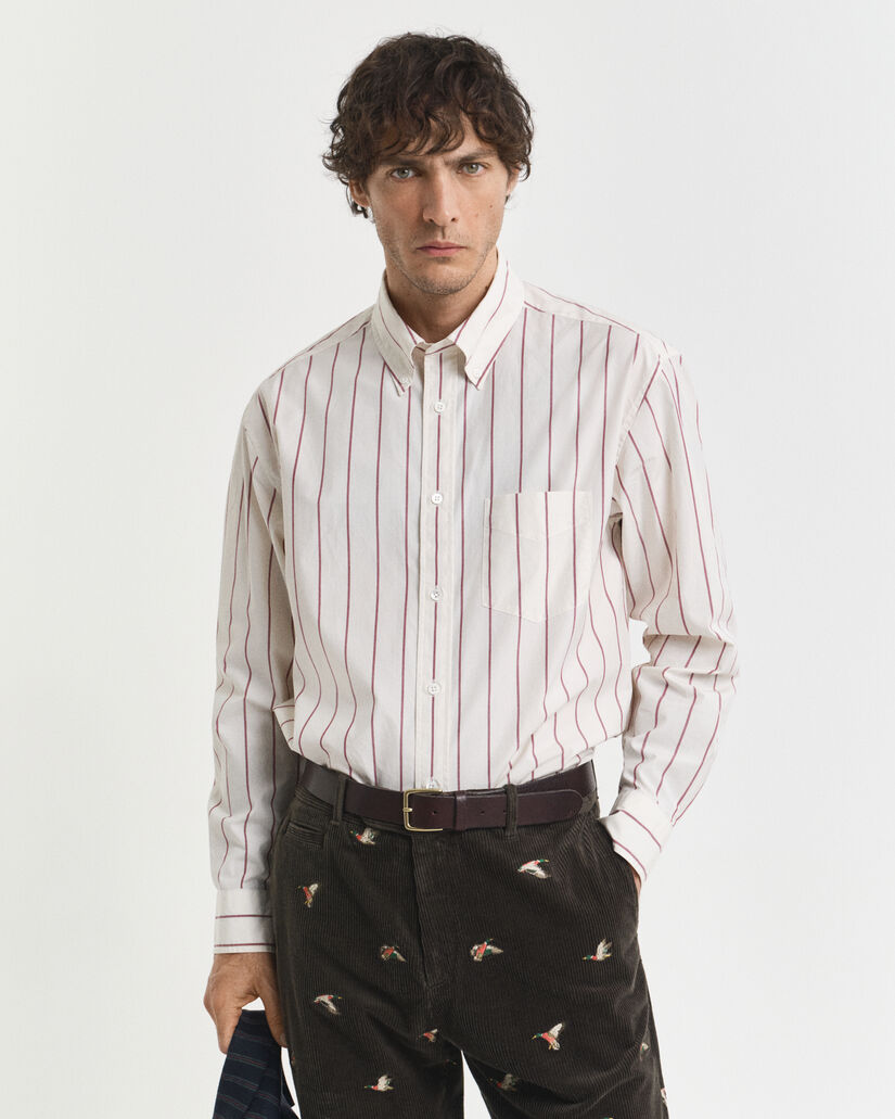Relaxed Fit Striped Heritage Poplin overhemd