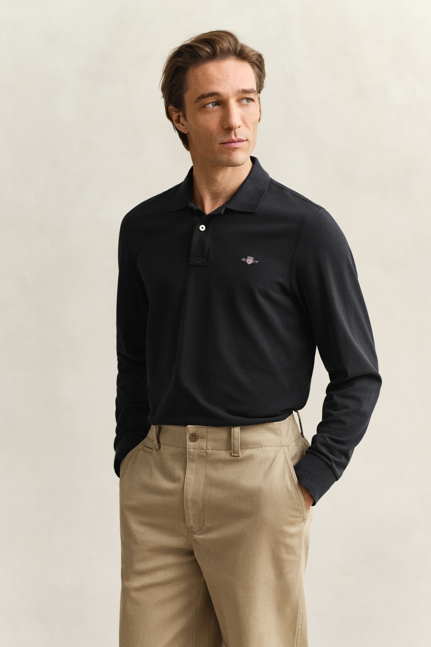 Poloshirt met lange mouwen