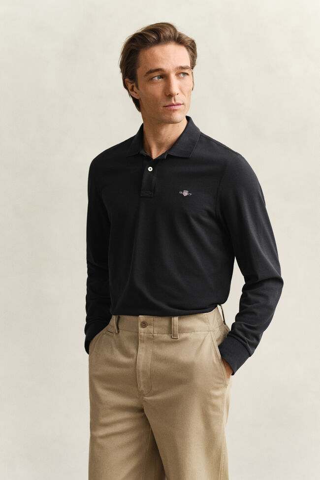 Poloshirt met lange mouwen