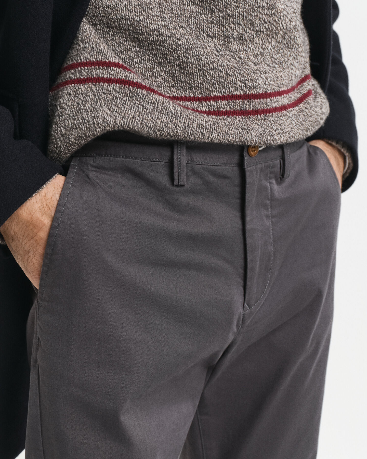 Regular Fit chino van keperstof