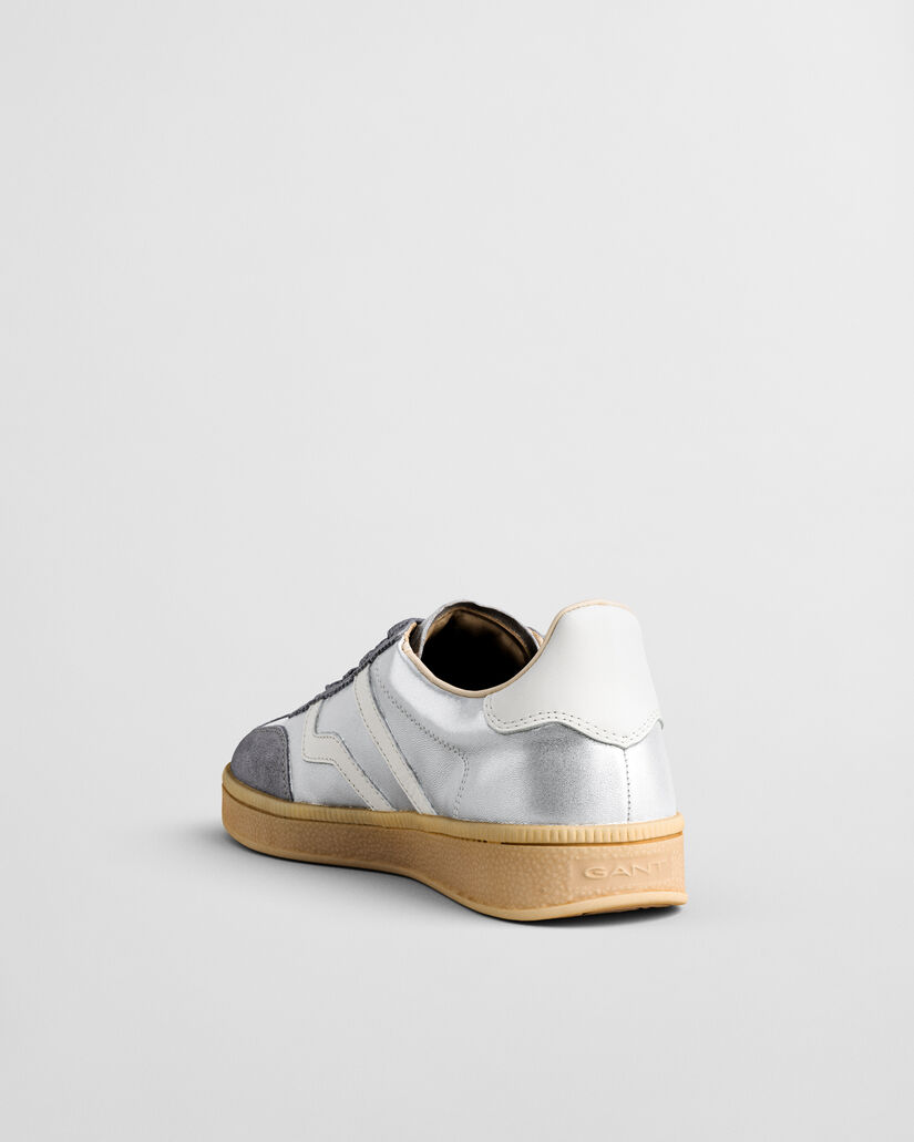 Cuzima metallic sneakers van leer