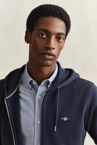 Shield hoodie met ritssluiting