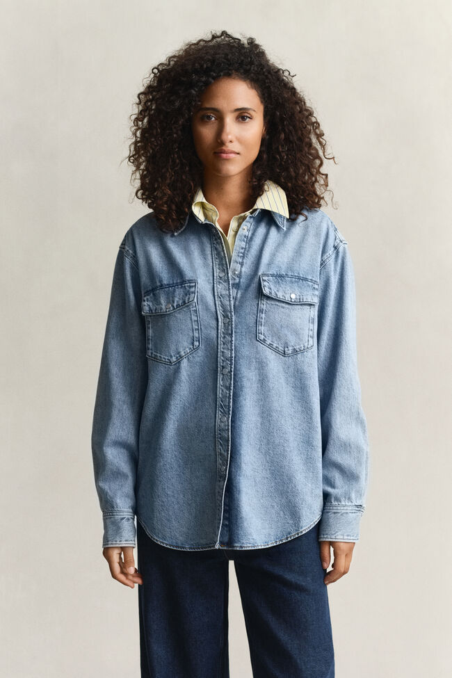 Relaxed Fit denim overhemd