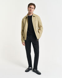 Sweater met ronde hals van piqu&eacute;katoen